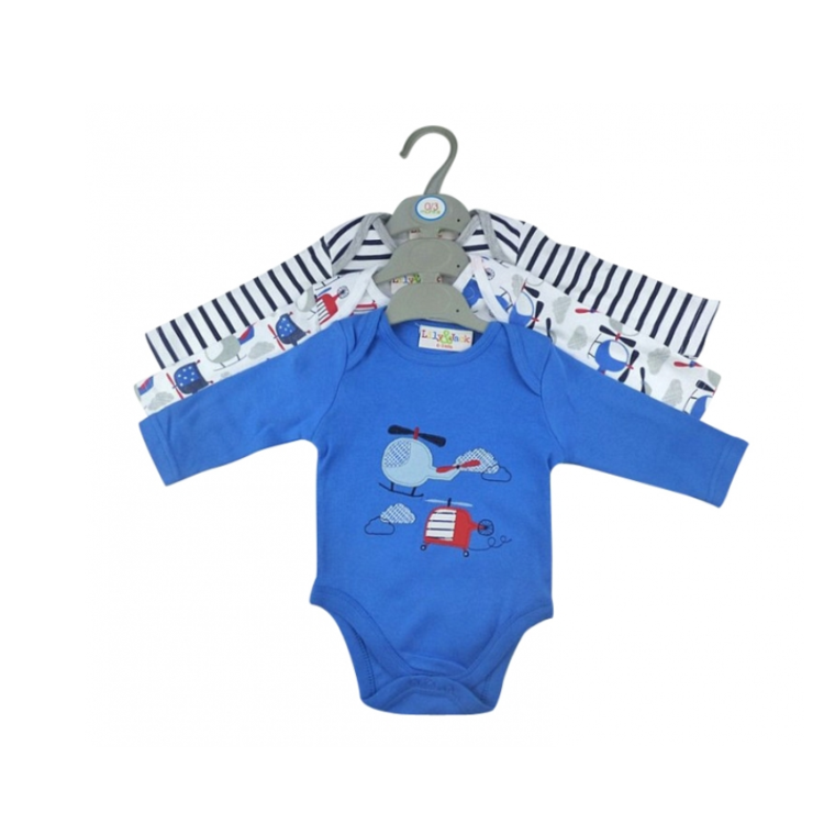 Baby Boys Helicopter 3pk Vests - Wrap Your Love